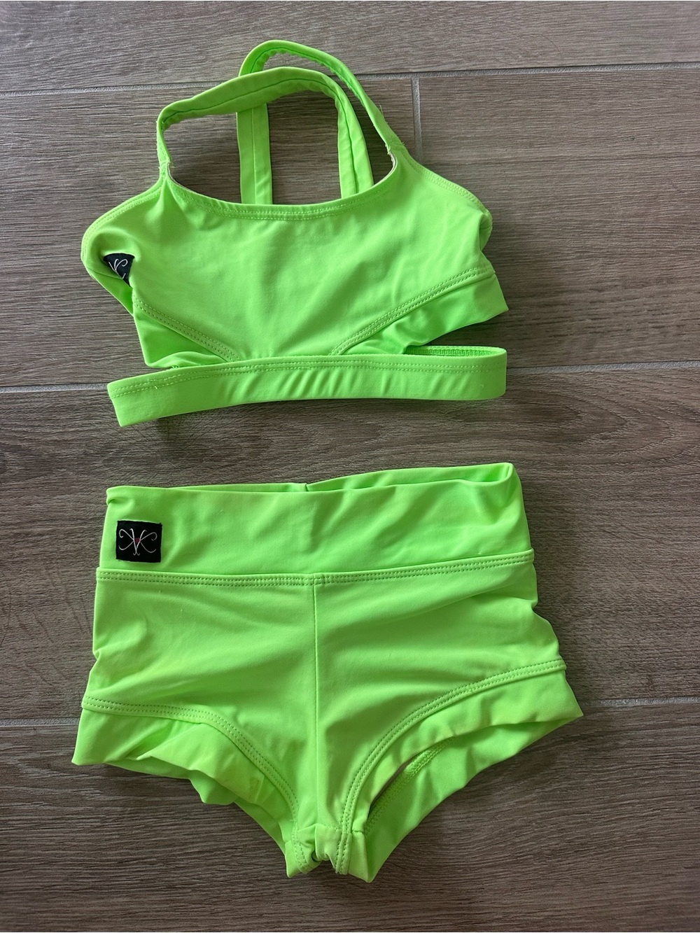Kandi kouture Side hustle set in neon green